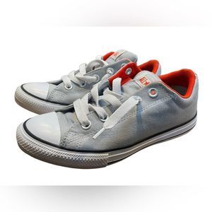 Converse All Star Grey and Red Slip-on Shoe